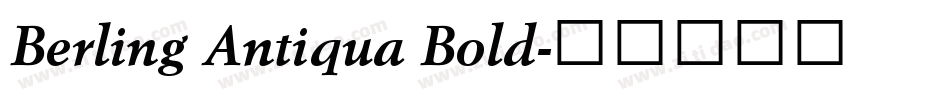 Berling Antiqua Bold字体转换